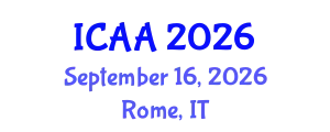 International Conference on Aeronautics and Aeroengineering (ICAA) September 16, 2026 - Rome, Italy