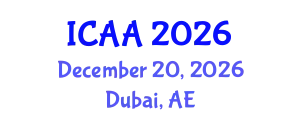 International Conference on Aeronautics and Aeroengineering (ICAA) December 20, 2026 - Dubai, United Arab Emirates