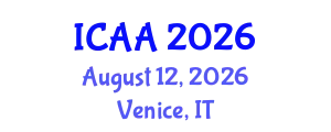 International Conference on Aeronautics and Aeroengineering (ICAA) August 12, 2026 - Venice, Italy