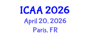 International Conference on Aeronautics and Aeroengineering (ICAA) April 20, 2026 - Paris, France
