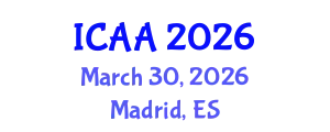 International Conference on Aeronautics and Aeroengineering (ICAA) March 30, 2026 - Madrid, Spain