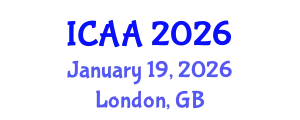 International Conference on Aeronautics and Aeroengineering (ICAA) January 19, 2026 - London, United Kingdom