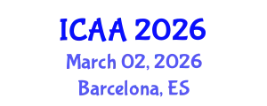 International Conference on Aeronautics and Aeroengineering (ICAA) March 02, 2026 - Barcelona, Spain