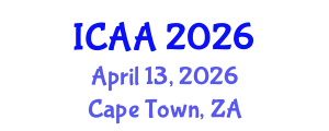 International Conference on Aeronautics and Aeroengineering (ICAA) April 13, 2026 - Cape Town, South Africa