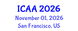 International Conference on Aeronautics and Aeroengineering (ICAA) November 01, 2026 - San Francisco, United States