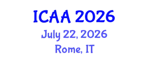 International Conference on Aeronautics and Aeroengineering (ICAA) July 22, 2026 - Rome, Italy