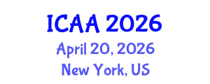 International Conference on Aeronautics and Aeroengineering (ICAA) April 20, 2026 - New York, United States
