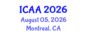 International Conference on Aeronautics and Aeroengineering (ICAA) August 05, 2026 - Montreal, Canada