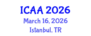 International Conference on Aeronautics and Aeroengineering (ICAA) March 16, 2026 - Istanbul, Turkey