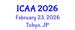 International Conference on Aeronautics and Aeroengineering (ICAA) February 23, 2026 - Tokyo, Japan