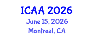 International Conference on Aeronautics and Aeroengineering (ICAA) June 15, 2026 - Montreal, Canada