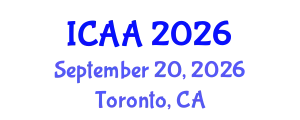 International Conference on Aeronautics and Aeroengineering (ICAA) September 20, 2026 - Toronto, Canada
