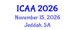 International Conference on Aeronautics and Aeroengineering (ICAA) November 15, 2026 - Jeddah, Saudi Arabia