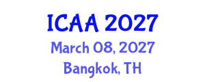 International Conference on Aeronautics and Aeroengineering (ICAA) March 08, 2027 - Bangkok, Thailand