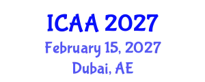 International Conference on Aeronautics and Aeroengineering (ICAA) February 15, 2027 - Dubai, United Arab Emirates