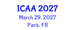 International Conference on Aeronautics and Aeroengineering (ICAA) March 29, 2027 - Paris, France