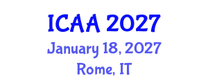 International Conference on Aeronautics and Aeroengineering (ICAA) January 18, 2027 - Rome, Italy