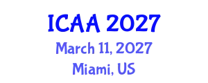 International Conference on Aeronautics and Aeroengineering (ICAA) March 11, 2027 - Miami, United States