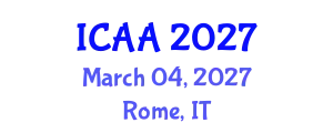 International Conference on Aeronautics and Aeroengineering (ICAA) March 04, 2027 - Rome, Italy