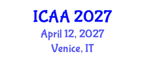 International Conference on Aeronautics and Aeroengineering (ICAA) April 12, 2027 - Venice, Italy