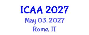 International Conference on Aeronautics and Aeroengineering (ICAA) May 03, 2027 - Rome, Italy
