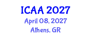 International Conference on Aeronautics and Aeroengineering (ICAA) April 08, 2027 - Athens, Greece