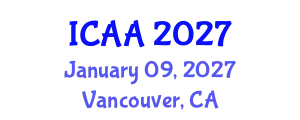 International Conference on Aeronautics and Aeroengineering (ICAA) January 09, 2027 - Vancouver, Canada