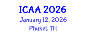 International Conference on Aeronautics and Aeroengineering (ICAA) January 12, 2026 - Phuket, Thailand