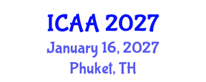 International Conference on Aeronautics and Aeroengineering (ICAA) January 16, 2027 - Phuket, Thailand