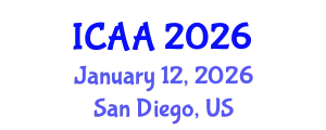 International Conference on Aeronautics and Aeroengineering (ICAA) January 12, 2026 - San Diego, United States