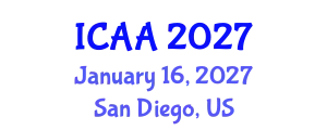 International Conference on Aeronautics and Aeroengineering (ICAA) January 16, 2027 - San Diego, United States