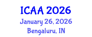 International Conference on Aeronautics and Aeroengineering (ICAA) January 26, 2026 - Bengaluru, India