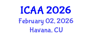 International Conference on Aeronautics and Aeroengineering (ICAA) February 02, 2026 - Havana, Cuba