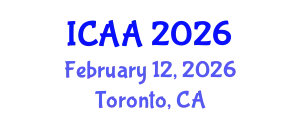 International Conference on Aeronautics and Aeroengineering (ICAA) February 12, 2026 - Toronto, Canada