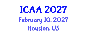 International Conference on Aeronautics and Aeroengineering (ICAA) February 10, 2027 - Houston, United States