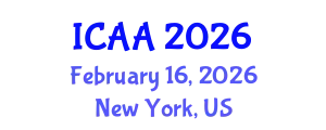 International Conference on Aeronautics and Aeroengineering (ICAA) February 16, 2026 - New York, United States