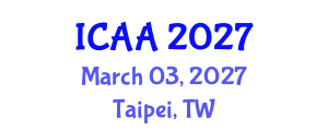 International Conference on Aeronautics and Aeroengineering (ICAA) March 03, 2027 - Taipei, Taiwan