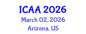 International Conference on Aeronautics and Aeroengineering (ICAA) March 02, 2026 - Arizona, United States