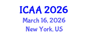 International Conference on Aeronautics and Aeroengineering (ICAA) March 16, 2026 - New York, United States