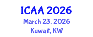 International Conference on Aeronautics and Aeroengineering (ICAA) March 23, 2026 - Kuwait, Kuwait