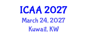 International Conference on Aeronautics and Aeroengineering (ICAA) March 24, 2027 - Kuwait, Kuwait