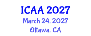 International Conference on Aeronautics and Aeroengineering (ICAA) March 24, 2027 - Ottawa, Canada