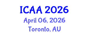 International Conference on Aeronautics and Aeroengineering (ICAA) April 06, 2026 - Toronto, Australia