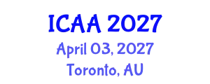 International Conference on Aeronautics and Aeroengineering (ICAA) April 03, 2027 - Toronto, Australia
