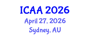 International Conference on Aeronautics and Aeroengineering (ICAA) April 27, 2026 - Sydney, Australia