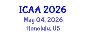 International Conference on Aeronautics and Aeroengineering (ICAA) May 04, 2026 - Honolulu, United States