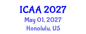 International Conference on Aeronautics and Aeroengineering (ICAA) May 01, 2027 - Honolulu, United States