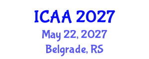 International Conference on Aeronautics and Aeroengineering (ICAA) May 22, 2027 - Belgrade, Serbia