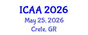 International Conference on Aeronautics and Aeroengineering (ICAA) May 25, 2026 - Crete, Greece