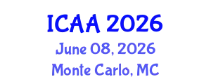 International Conference on Aeronautics and Aeroengineering (ICAA) June 08, 2026 - Monte Carlo, Monaco